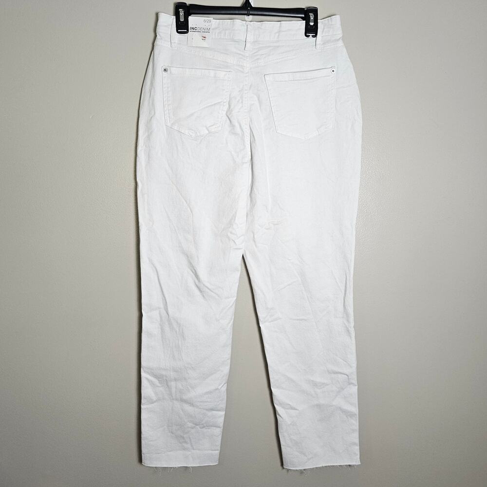 INC White Mom Jeans Sz 8 - Picture 6 of 13